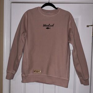 WoodLuck crewneck sweatshirt in a dusty pink or mauve color size small